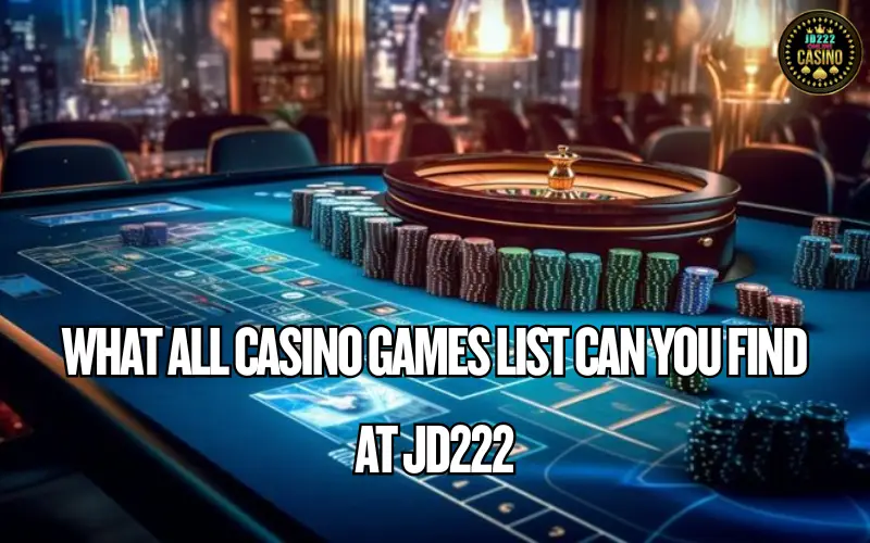 all casino games list